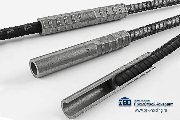 Переходная обжимная муфта PRESKO для соединения арматуры Ø 22/18 мм